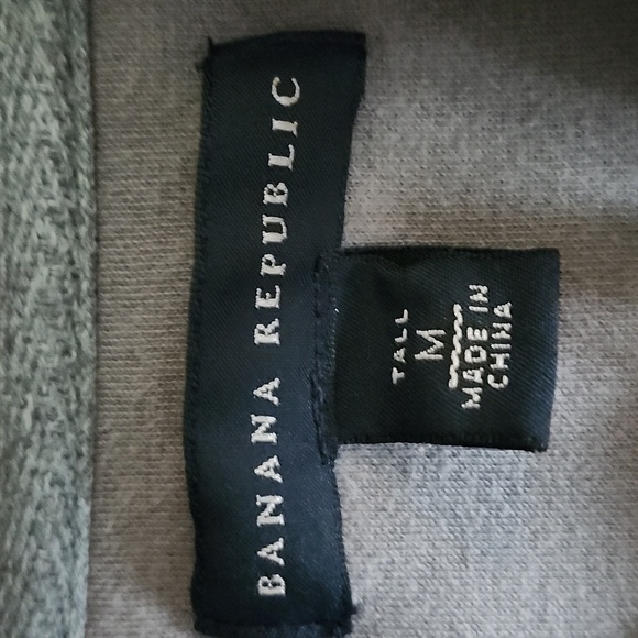 Banana Republic urban gray pullover‎ quarter zip tencel sweater mens size medium - Picture 3 of 8